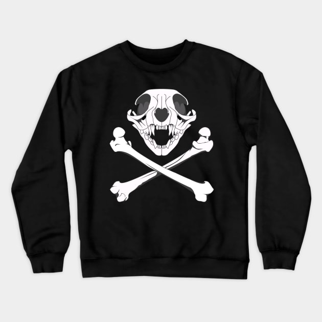 Skull and Bones Cat Crewneck Sweatshirt by RavenWake